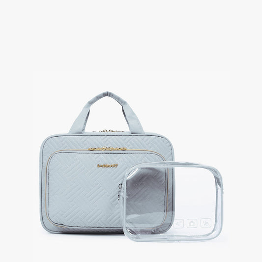 Bonchemin Large Light Blue Hanging Travel Makeup Organizer